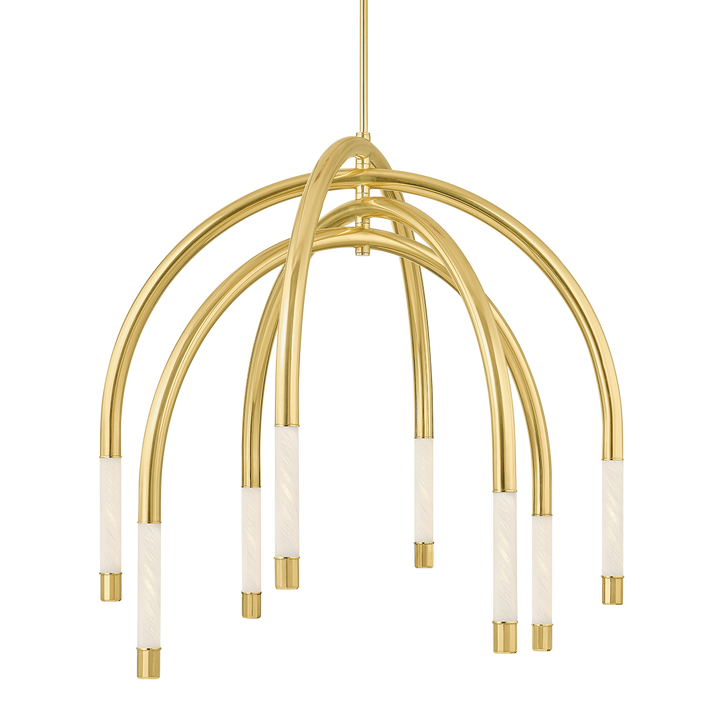 Zeme Chandelier - Vintage Polished Brass 8 Lights