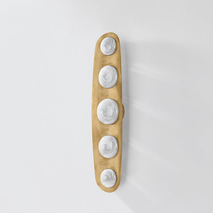 Bezel Wall Sconce - Vintage Brass 5 Lights