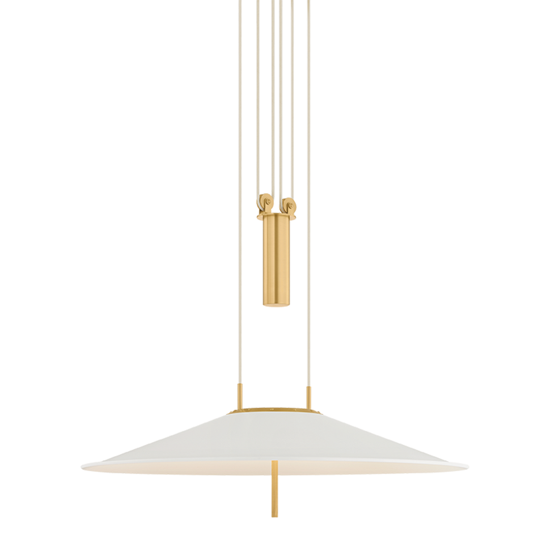 Emmons Pendant - Aged Brass / Soft White