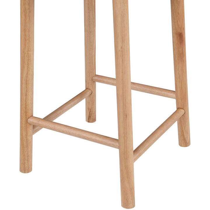 Calvin Vegan Leather Upholstered Counter Stool — Cream / Natural
