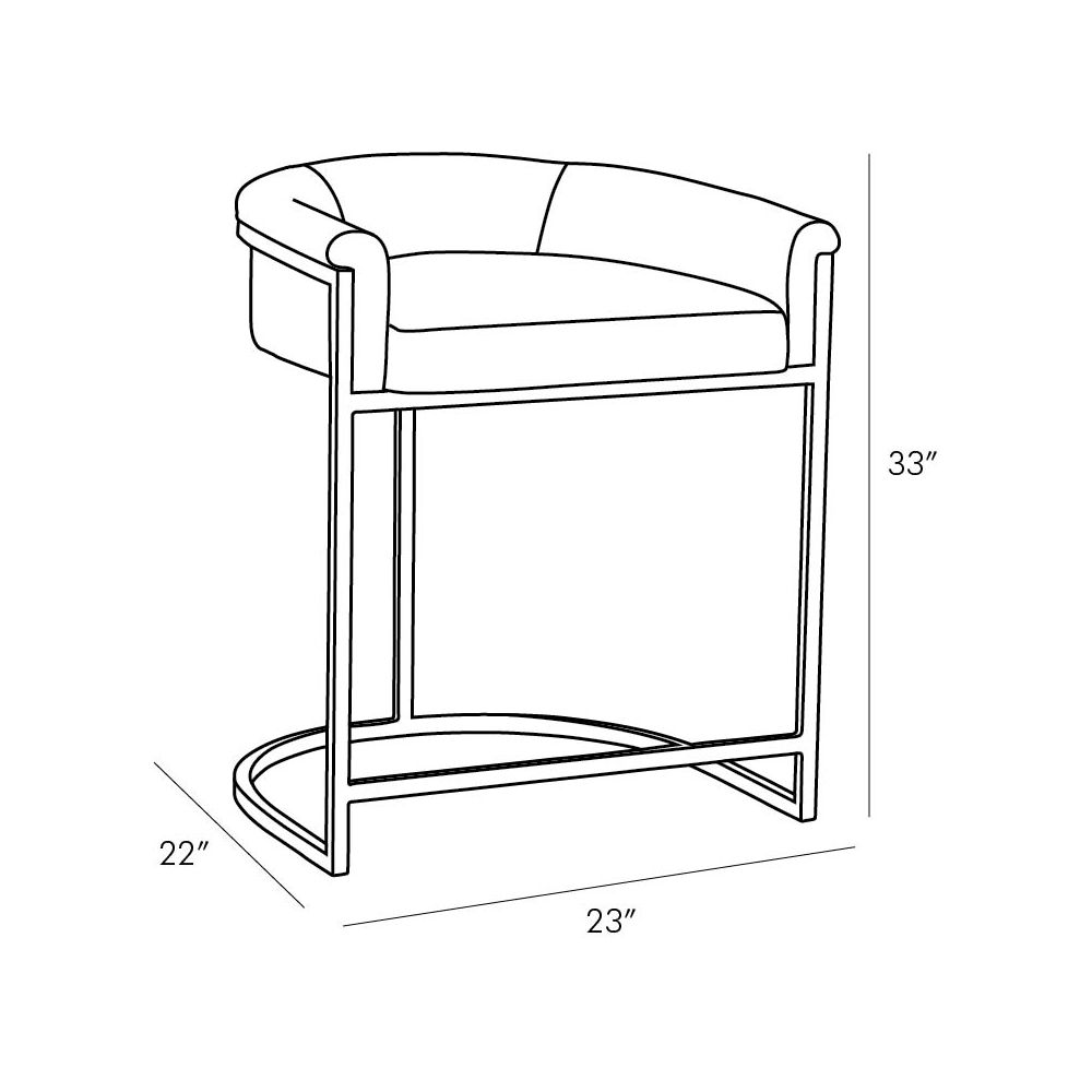 Rupertdora Counter Stool - Gold