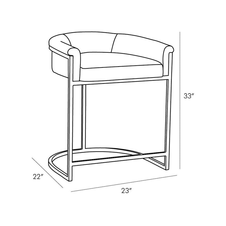 Rupertdora Counter Stool - Gold