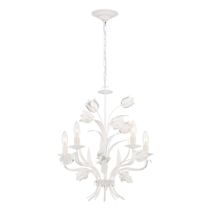 Southport 5 Light Wet White Chandelier-Crystorama Lighting Company-CRYSTO-4815-WW-Chandeliers-1-France and Son