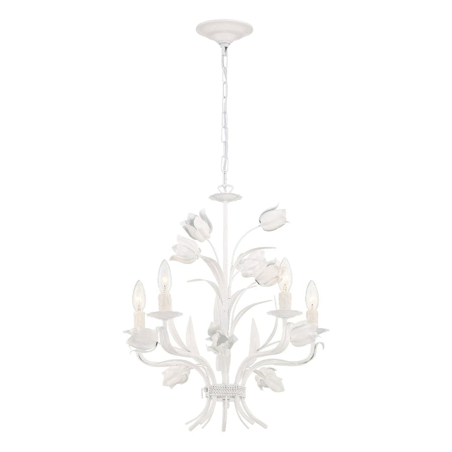 Southport 5 Light Wet White Chandelier-Crystorama Lighting Company-CRYSTO-4815-WW-Chandeliers-1-France and Son