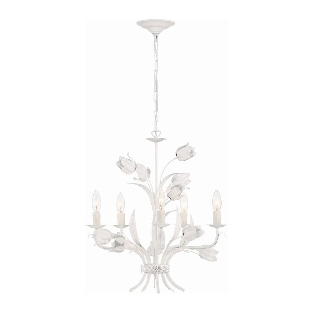 Southport 5 Light Wet White Chandelier-Crystorama Lighting Company-CRYSTO-4815-WW-Chandeliers-2-France and Son