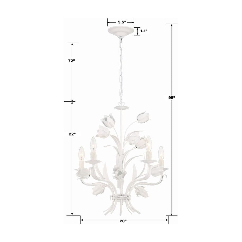 Southport 5 Light Wet White Chandelier-Crystorama Lighting Company-CRYSTO-4815-WW-Chandeliers-4-France and Son