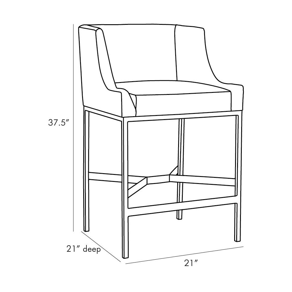 Rosalind Counter Stool - Gold