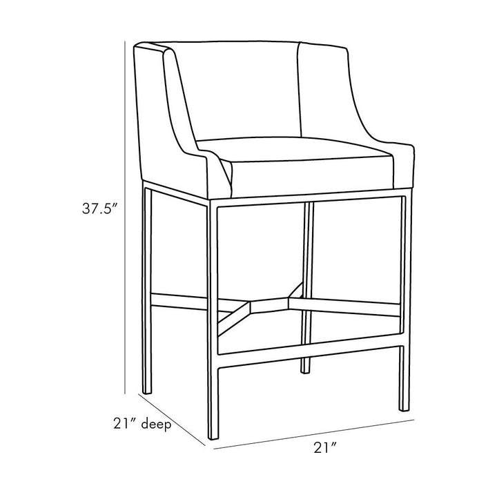Rosalind Counter Stool - Gold