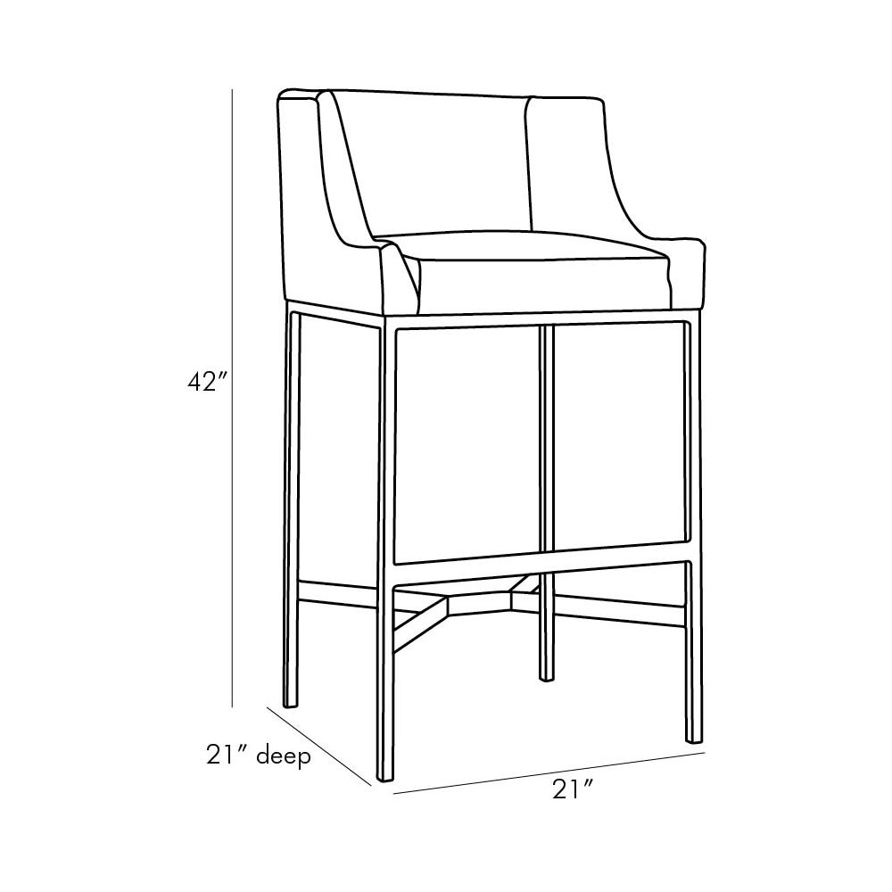 Rosalind Bar Stool - Gold