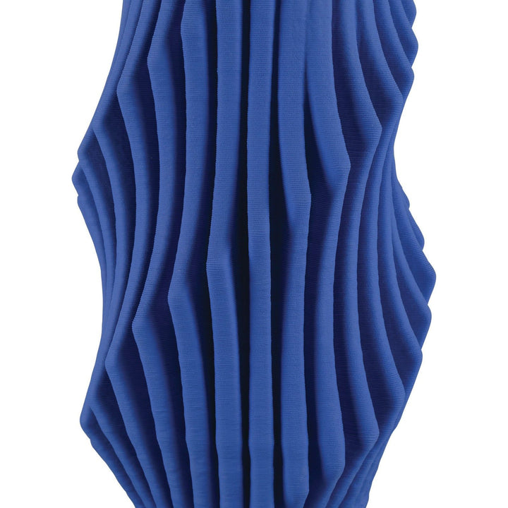 Blue Pleat Large Vase