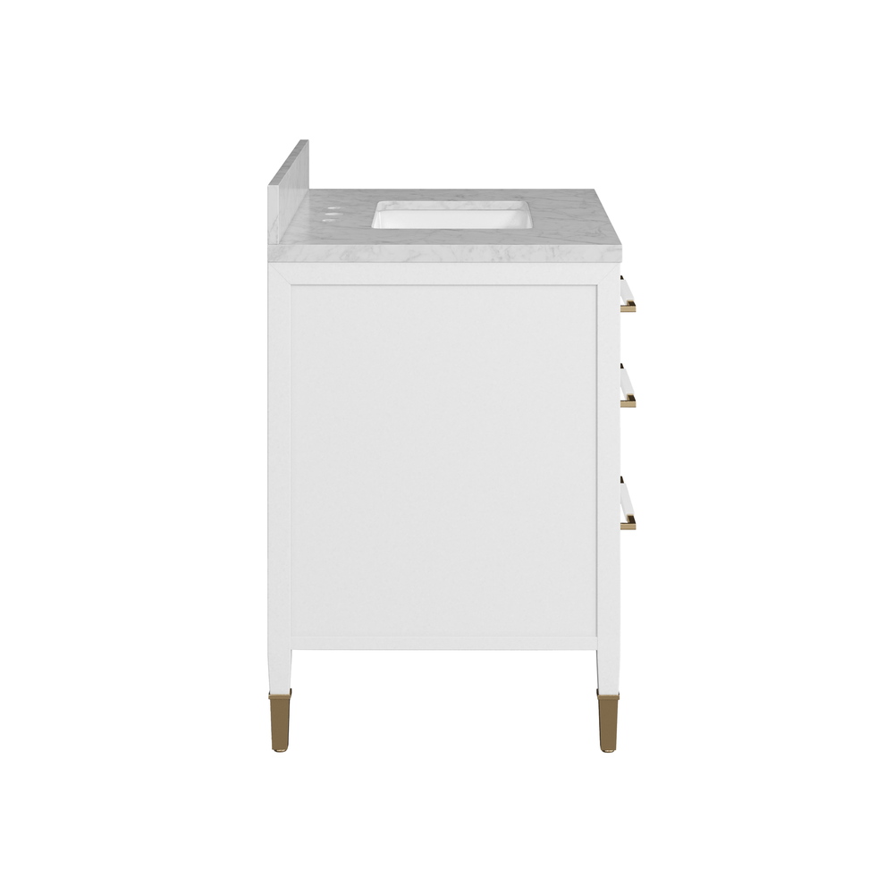 Verona 36" White Vanity with Rectangular Undermount Sink