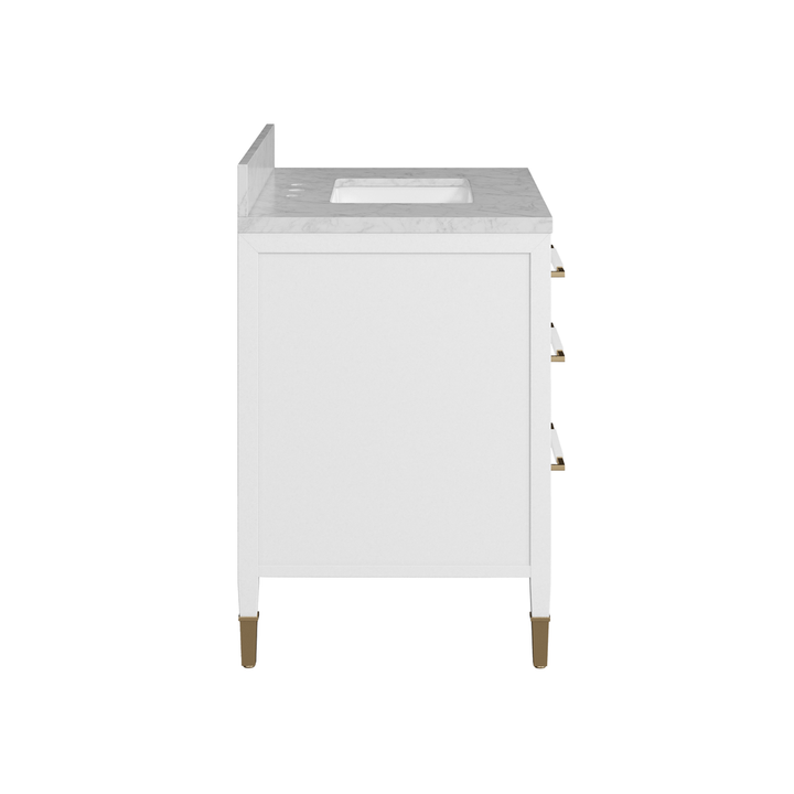 Verona 36" White Vanity with Rectangular Undermount Sink
