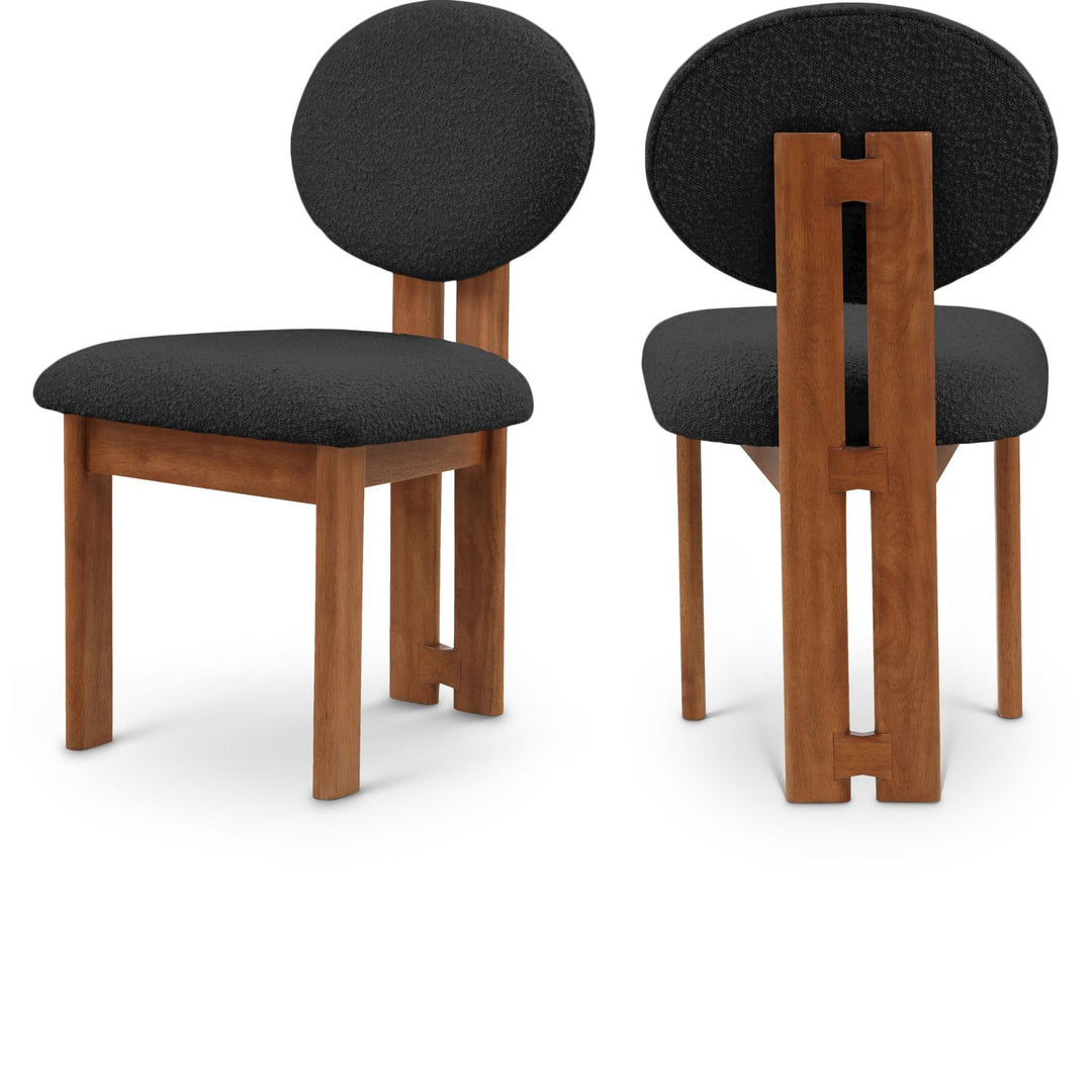 Napa Black Boucle Fabric Upholstered Dining Chair