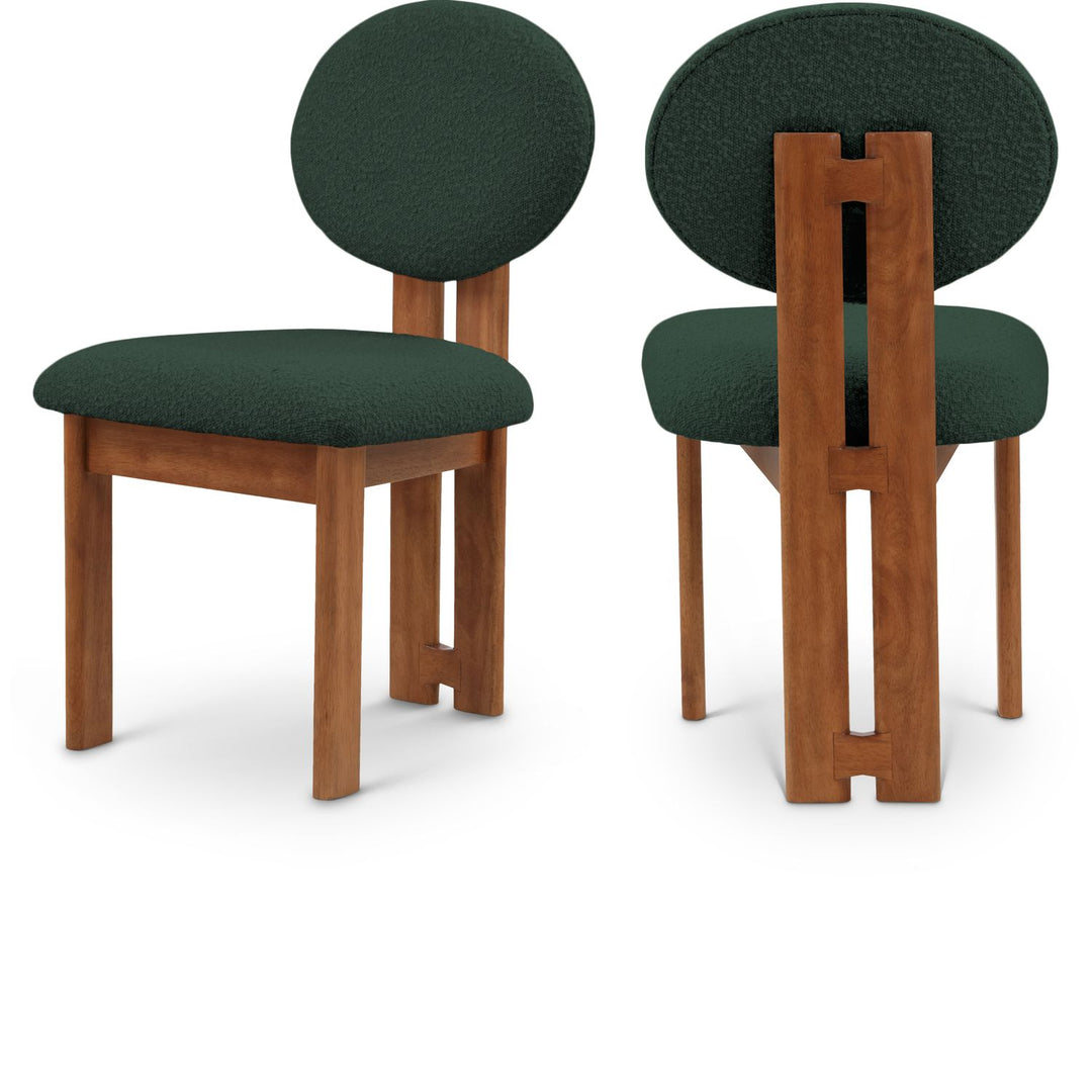 Napa Green Boucle Fabric Upholstered Dining Chair