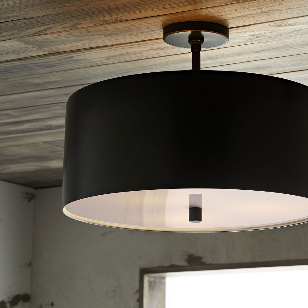 Flush Mounts Thurston Semi-Flush - Black