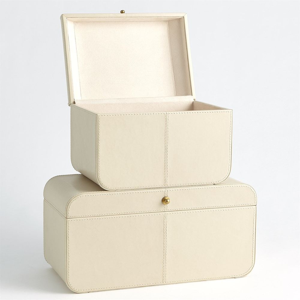 Curved Corner Box-Ivory-Sm