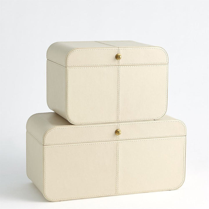 Curved Corner Box-Ivory-Sm