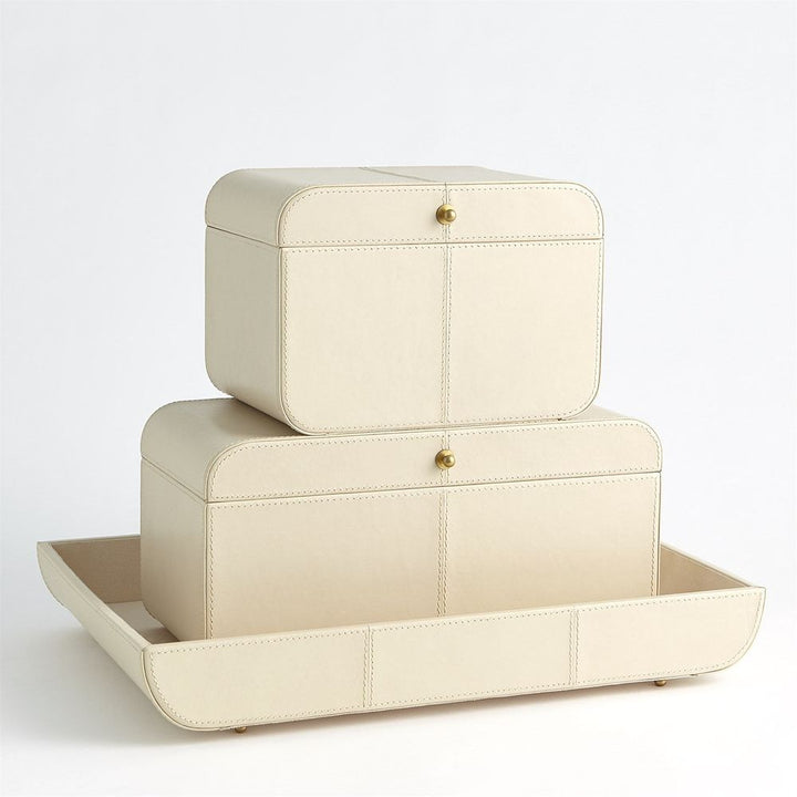 Curved Corner Box-Ivory-Sm