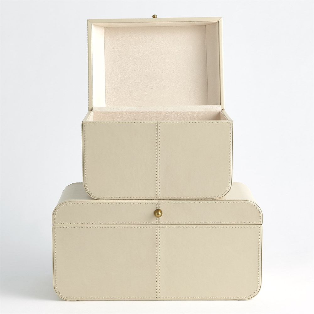 Curved Corner Box-Ivory-Sm