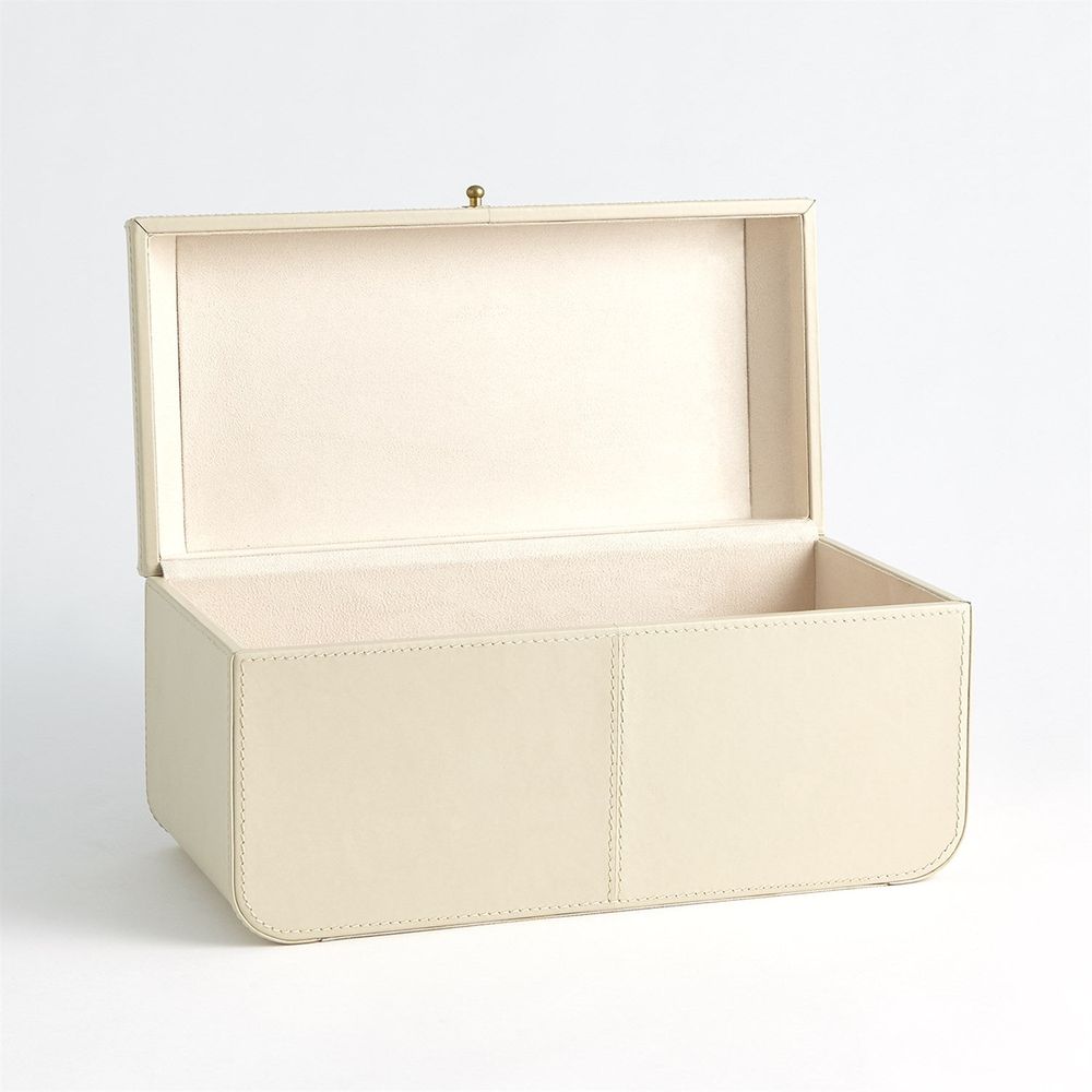 Curved Corner Box-Ivory-Sm