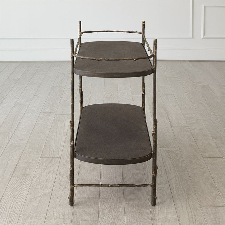 Bar Storage: Carts Grove Bar Cart - Bronze