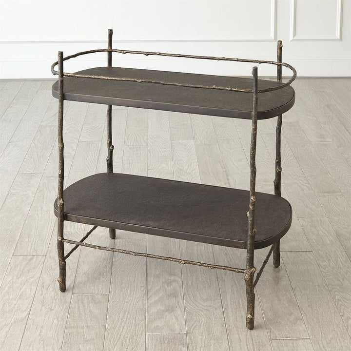 Bar Storage: Carts Grove Bar Cart - Bronze