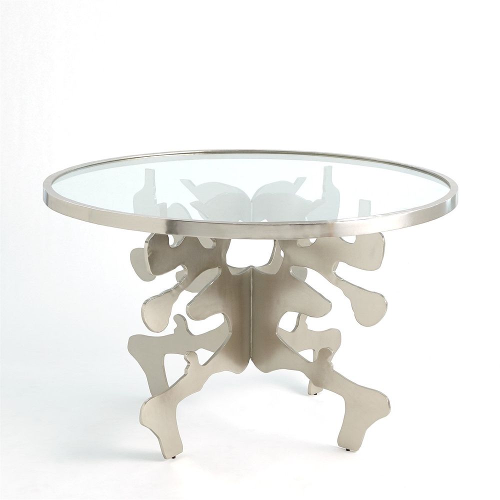 Dining Tables Ink Blot Dining Table-Nickel-48