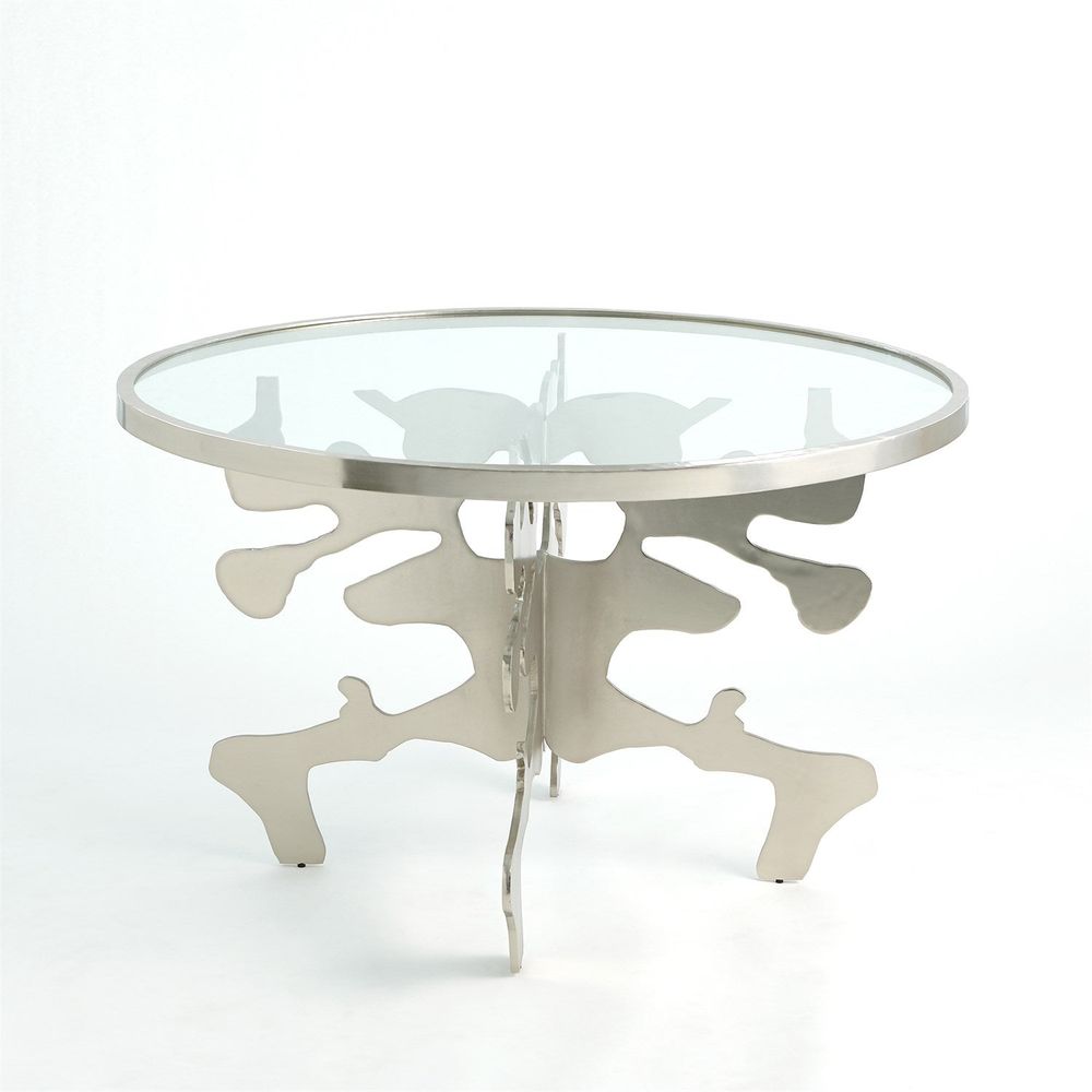 Dining Tables Ink Blot Dining Table-Nickel-48
