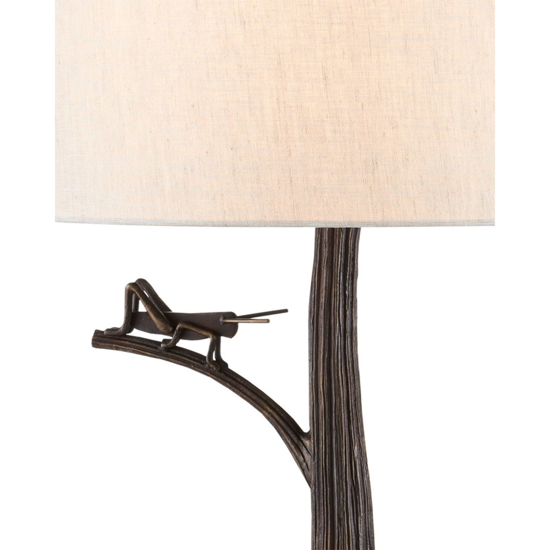 Grasshopper Bronze Table Lamp