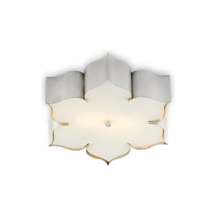 Grand Lotus Silver Flush Mount