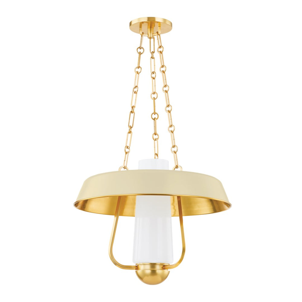 Provincetown Lantern-Hudson Valley-HVL-5218-AGB/SSD-PendantsAged Brass/Soft Sand-2-France and Son