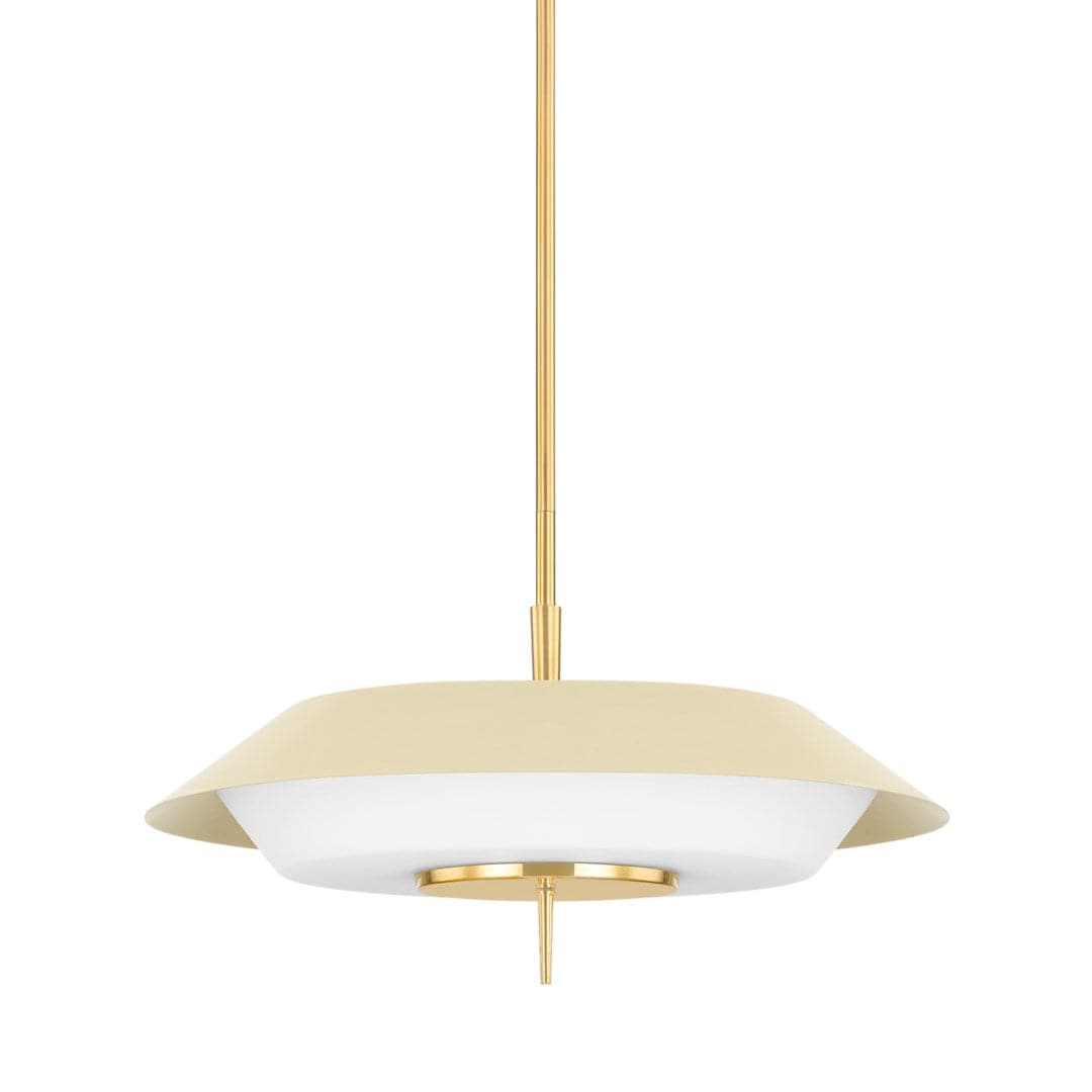 Westport Pendant-Hudson Valley-HVL-4304-AGB/SSD-PendantsAged Brass/Soft Sand-2-France and Son