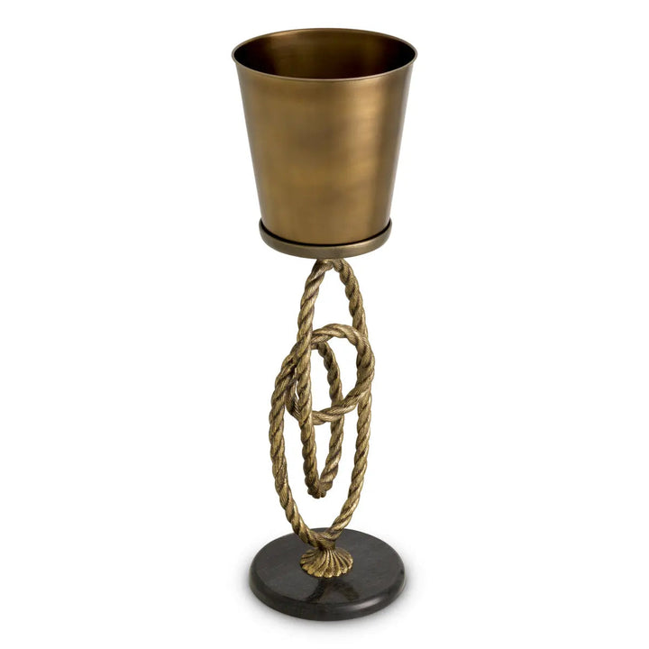 Wine Cooler Corwyn On Stand Antique Brass Finish - image 4