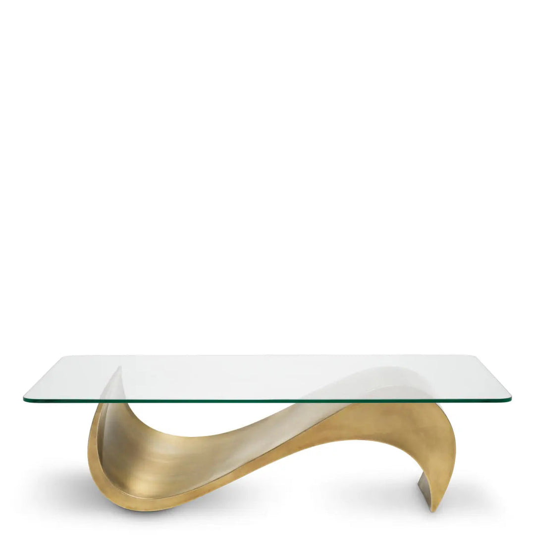 Coffee Table Chambertin Vintage Brass Finish - image 4