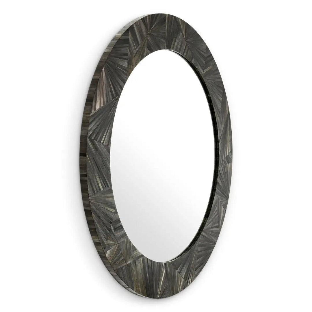 Mirror Cassara Straw Marquetry Charcoal - image 4