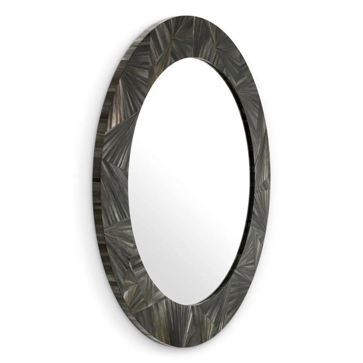 Mirror Cassara Straw Marquetry Charcoal - image 4