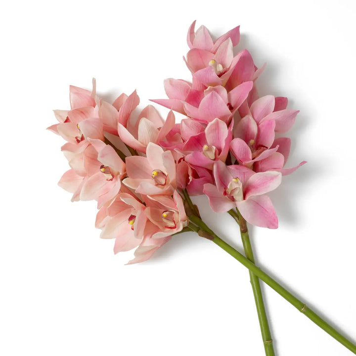 Bouquet Of Cymbidium Orchids Pink And Peach Tones Real Touch 36 Pcs/2Varieties - image 4