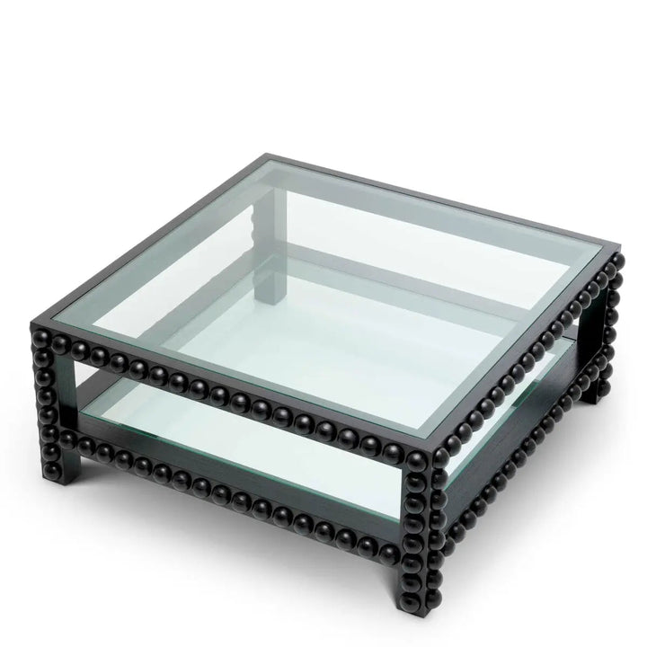 Coffee Table Kenton Classic Black Finish Clear Glass - image 4