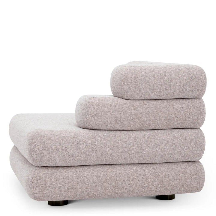 Outdoor Modular Sofa Malaga Mauritius Light Grey - Right - image 4