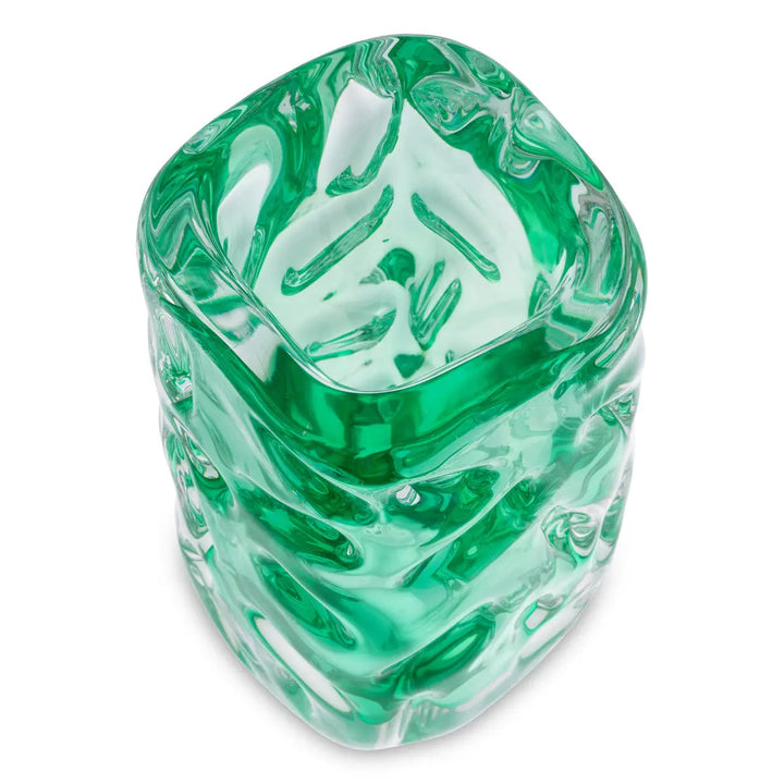 Vase Avoir Turquoise Green Glass - image 4