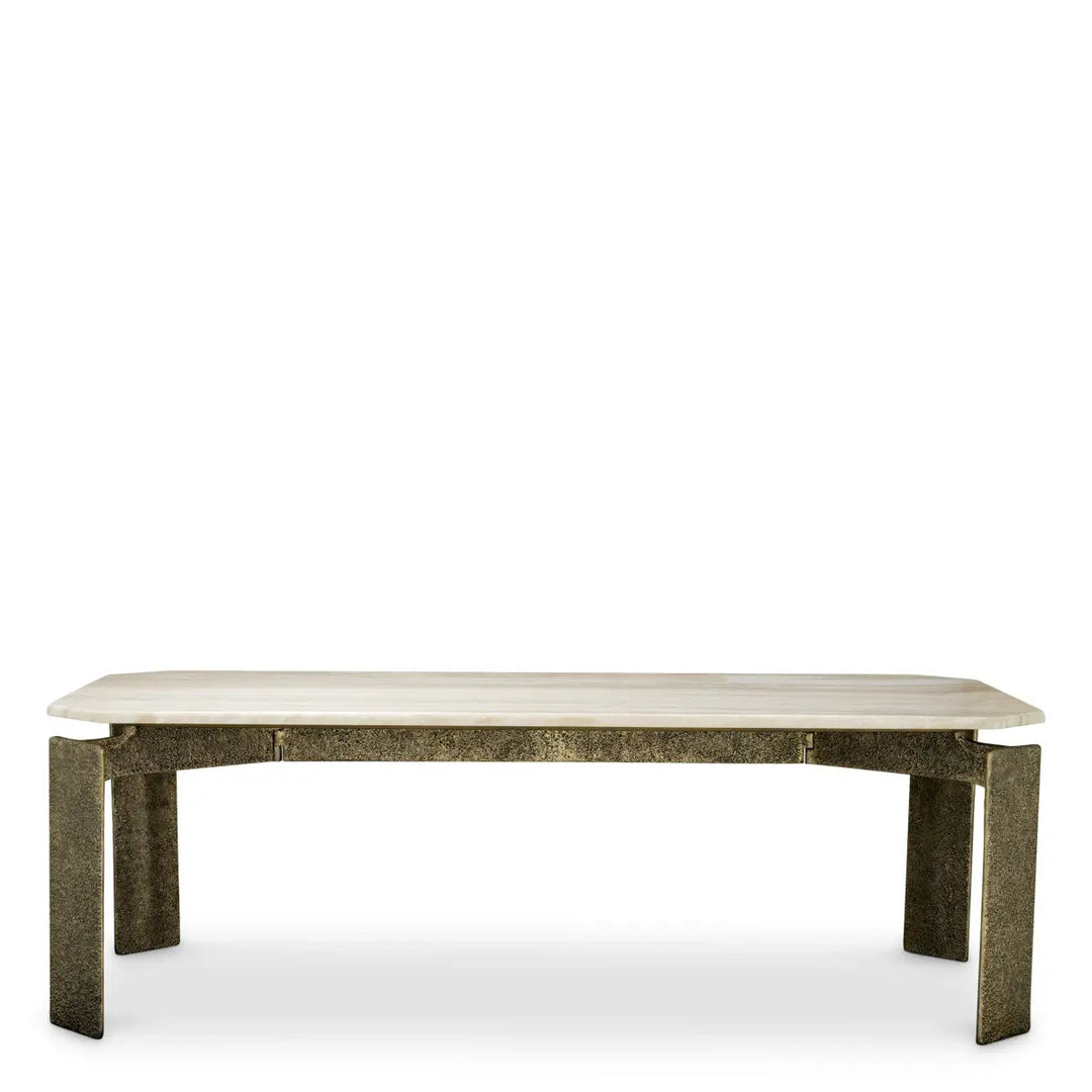 Dining Table Bodega Rectangular Antique Brass Finish - image 4