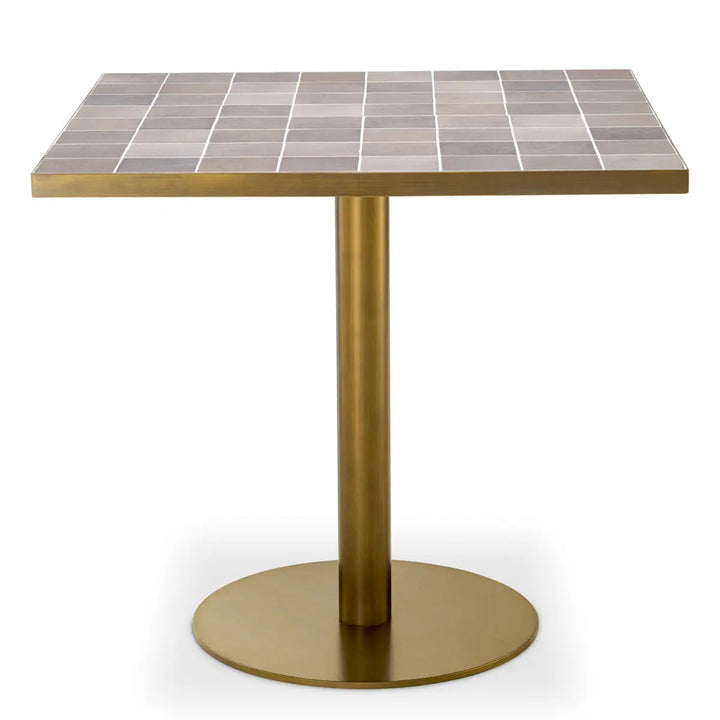 Dining Table Colton Antique Brass Finish - image 4