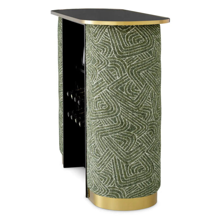Bar Matthew Camari Green Brushed Brass Finish Black Glass - image 4