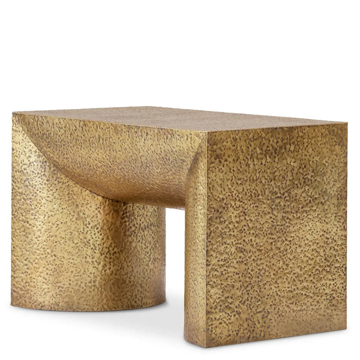 Side Table Drayton Hammered Vintage Brass Finish - image 4