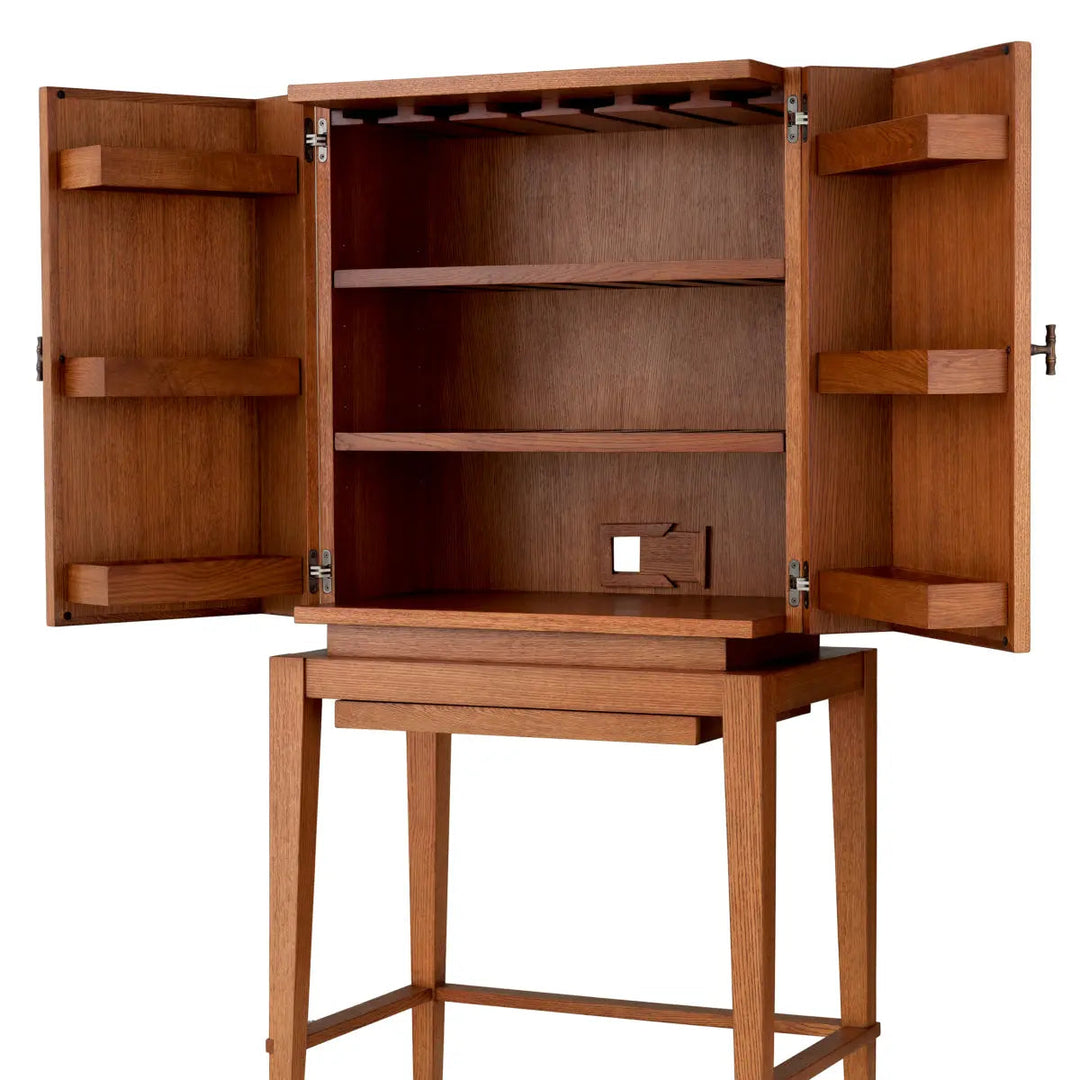 Bar Cabinet Borchard Caramel Oak Veneer - image 4