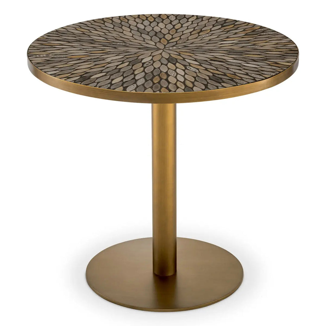 Dining Table Declan Antique Brass Finish - image 4