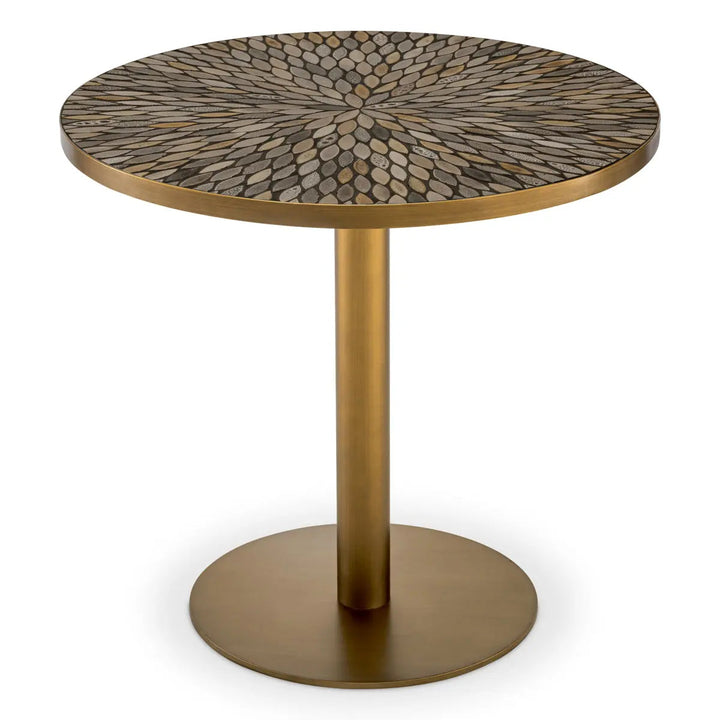 Dining Table Declan Antique Brass Finish - image 4