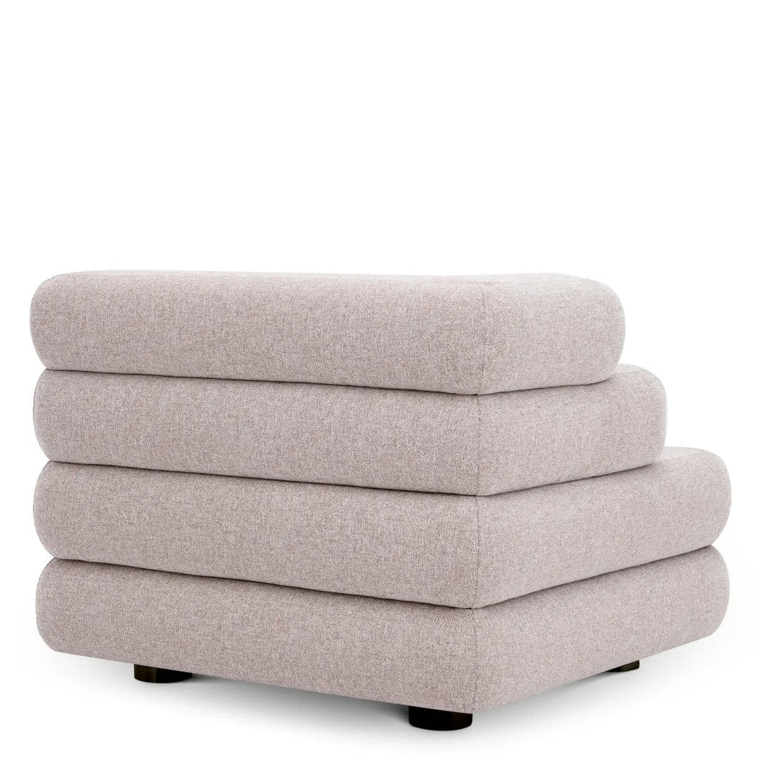 Outdoor Modular Sofa Malaga Mauritius Light Grey - Left - image 4