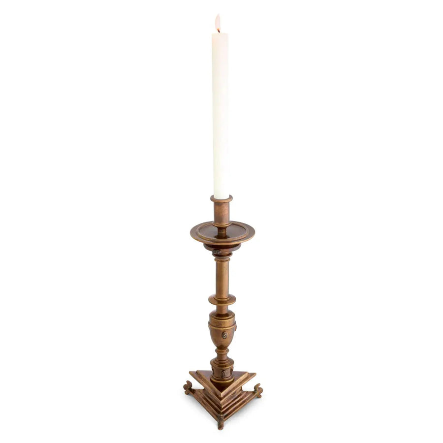 Candle Holder Philip Antique Gold Finish - image 1