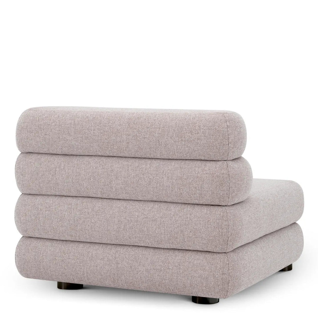 Outdoor Modular Sofa Malaga Mauritius Light Grey - Middle - image 4